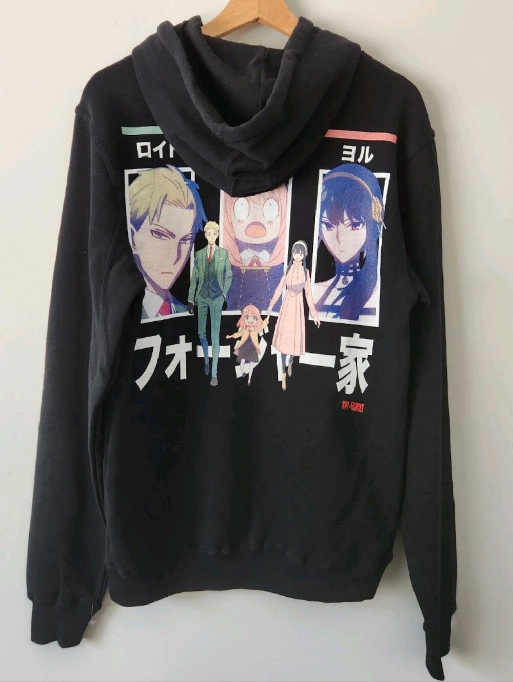 Black Spy x Family Graphic Hoodie Sweatshirt Anime Crunchyroll Size Small